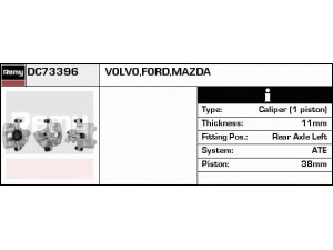 DELCO REMY DC73396 stabdžių apkaba 
 Dviratė transporto priemonės -> Stabdžių sistema -> Stabdžių apkaba / priedai
1 324 305, 1 365 653, BPYK-26-71XB