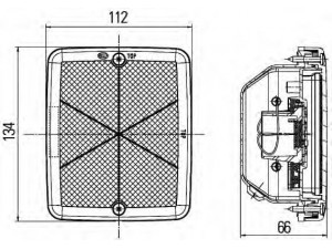 HELLA 2ZR 013 236-111 atbulinės eigos žibintas
