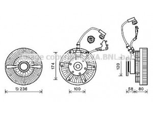 AVA QUALITY COOLING MEC260 sankaba, radiatoriaus ventiliatorius 
 Aušinimo sistema -> Radiatoriaus ventiliatorius
0002008522, 5412000922