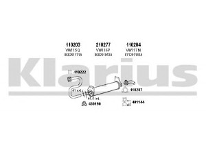 KLARIUS 930438E išmetimo sistema 
 Išmetimo sistema -> Išmetimo sistema, visa