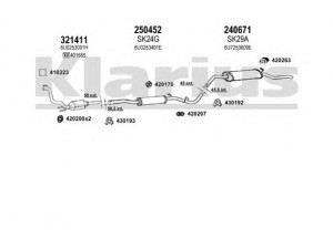 KLARIUS 931688E išmetimo sistema 
 Išmetimo sistema -> Išmetimo sistema, visa