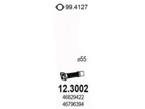 ASSO 12.3002 išleidimo kolektorius 
 Išmetimo sistema -> Išmetimo vamzdžiai
46796394, 46829422