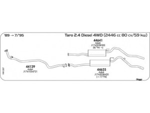 SIGAM VW207 išmetimo sistema 
 Išmetimo sistema -> Išmetimo sistema, visa