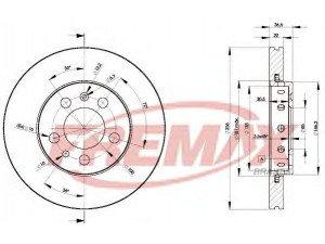 FREMAX BD-5617 stabdžių diskas
8Z0 615 301 B, 8Z0 615 301 D