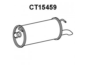 VENEPORTE CT15459 galinis duslintuvas 
 Išmetimo sistema -> Duslintuvas
1726F3, 96119137