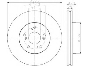 HELLA 8DD 355 115-941 stabdžių diskas 
 Dviratė transporto priemonės -> Stabdžių sistema -> Stabdžių diskai / priedai
45251SWWG01, 45251T1EG00, 45251T1EG01