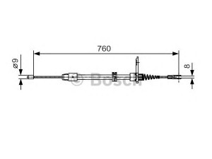 BOSCH 1 987 482 022 trosas, stovėjimo stabdys 
 Stabdžių sistema -> Valdymo svirtys/trosai
171 420 01 85, A 171 420 01 85