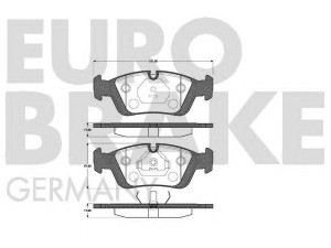EUROBRAKE 5502221510 stabdžių trinkelių rinkinys, diskinis stabdys 
 Techninės priežiūros dalys -> Papildomas remontas
34111160356, 34111160357, 34111160532