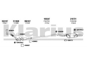 KLARIUS 630973E išmetimo sistema