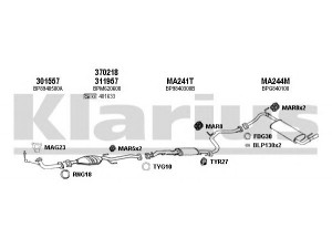 KLARIUS 570156U išmetimo sistema 
 Išmetimo sistema -> Išmetimo sistema, visa