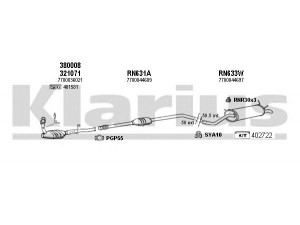 KLARIUS 720882U išmetimo sistema 
 Išmetimo sistema -> Išmetimo sistema, visa