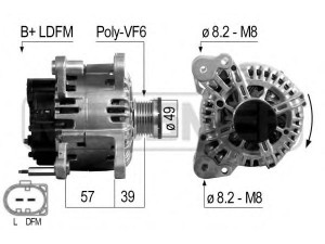 MESSMER 210512 kintamosios srovės generatorius 
 Elektros įranga -> Kint. sr. generatorius/dalys -> Kintamosios srovės generatorius
03C 903 023 G, 03C 903 023 GX