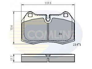 COMLINE CBP01097 stabdžių trinkelių rinkinys, diskinis stabdys 
 Techninės priežiūros dalys -> Papildomas remontas
34 11 1 161 975, 34 11 1 162 210