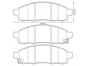 BENDIX 572646B stabdžių trinkelių rinkinys, diskinis stabdys 
 Techninės priežiūros dalys -> Papildomas remontas
D1060JX50B