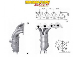MAGNAFLOW 68812 katalizatoriaus keitiklis 
 Išmetimo sistema -> Katalizatoriaus keitiklis
036253020JX