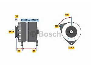 BOSCH 0 986 036 000 kintamosios srovės generatorius 
 Elektros įranga -> Kint. sr. generatorius/dalys -> Kintamosios srovės generatorius
1005300, 5021184, 6127270, 85GB 10300 LA