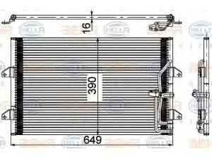 HELLA 8FC 351 304-541 kondensatorius, oro kondicionierius 
 Oro kondicionavimas -> Kondensatorius
