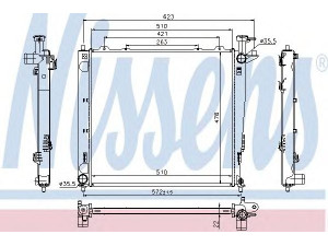 NISSENS 66782 radiatorius, variklio aušinimas 
 Aušinimo sistema -> Radiatorius/alyvos aušintuvas -> Radiatorius/dalys
253102P100, 253102P160