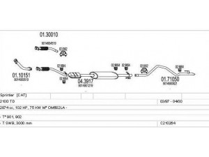 MTS C210264004385 išmetimo sistema 
 Išmetimo sistema -> Išmetimo sistema, visa