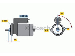 BOSCH 0 001 230 028 starteris 
 Elektros įranga -> Starterio sistema -> Starteris
07Z 911 023 B