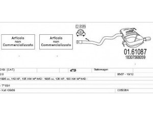 MTS C050364015604 išmetimo sistema 
 Išmetimo sistema -> Išmetimo sistema, visa