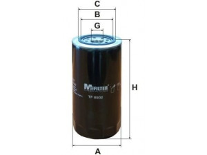 MFILTER TF 6502 alyvos filtras 
 Techninės priežiūros dalys -> Techninės priežiūros intervalai
116 2921, 880 0092 2604, 116 0025