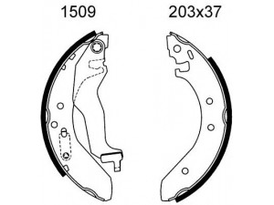 BSF 01509 stabdžių trinkelių komplektas 
 Techninės priežiūros dalys -> Papildomas remontas
04431ST3E00, 43015SP8000, GBS90830