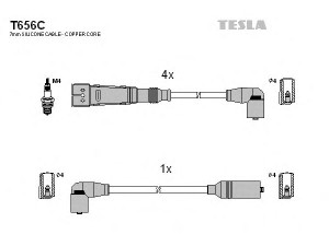 TESLA T656C uždegimo laido komplektas 
 Kibirkšties / kaitinamasis uždegimas -> Uždegimo laidai/jungtys