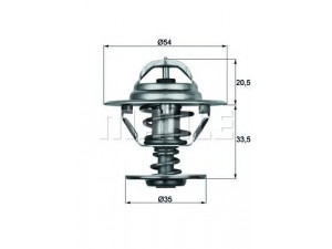MAHLE ORIGINAL TX 8 88D termostatas, aušinimo skystis 
 Aušinimo sistema -> Termostatas/tarpiklis -> Thermostat
8AB3 15 172, 8389512