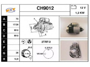 SNRA CH9012 starteris
M1T71381, M1T71382, M1T72581, M1T72583