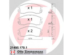 ZIMMERMANN 21495.170.1 stabdžių trinkelių rinkinys, diskinis stabdys 
 Techninės priežiūros dalys -> Papildomas remontas
26296AA00, 26296AA000, 26296AA020