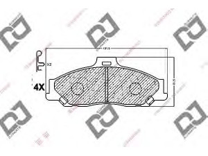 DJ PARTS BP1235 stabdžių trinkelių rinkinys, diskinis stabdys 
 Techninės priežiūros dalys -> Papildomas remontas
UHY1-33-28Z, UHY13323ZB, UHY13328Z