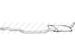 BOSAL 284-345 vidurinis duslintuvas 
 Išmetimo sistema -> Duslintuvas
1549617, 5019346, 6131497, 6131499