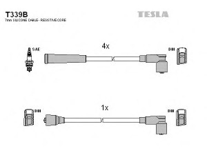 TESLA T339B uždegimo laido komplektas 
 Kibirkšties / kaitinamasis uždegimas -> Uždegimo laidai/jungtys