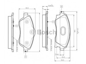 BOSCH 0 986 TB2 381 stabdžių trinkelių rinkinys, diskinis stabdys 
 Techninės priežiūros dalys -> Papildomas remontas
1605081, 1605964, 1605974, 9200108