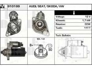 EDR 910199 starteris 
 Elektros įranga -> Starterio sistema -> Starteris
02Z911023M, 02Z911023N, 02Z911023NX