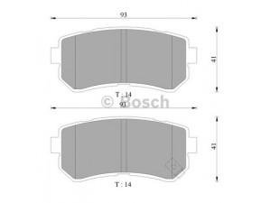 BOSCH 0 986 AB1 497 stabdžių trinkelių rinkinys, diskinis stabdys 
 Techninės priežiūros dalys -> Papildomas remontas
58302 1GA00