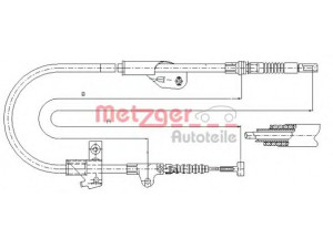 METZGER 17.0237 trosas, stovėjimo stabdys 
 Stabdžių sistema -> Valdymo svirtys/trosai
36530-9F000