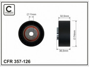 CAFFARO 357-126 kreipiantysis skriemulys, V formos rumbuotas diržas
1512749, 1790623, 1790628, 1795775