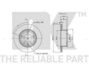 NK 314746 stabdžių diskas 
 Dviratė transporto priemonės -> Stabdžių sistema -> Stabdžių diskai / priedai
701615301B, 701615301E