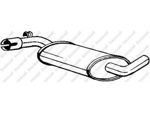 BOSAL 233-361 vidurinis duslintuvas 
 Išmetimo sistema -> Duslintuvas
165 253 409, 165 253 409 A, 176 253 409 A