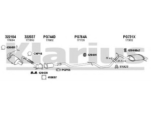 KLARIUS 630910U išmetimo sistema