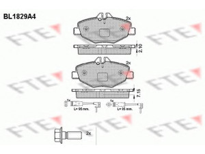 FTE BL1829A4 stabdžių trinkelių rinkinys, diskinis stabdys 
 Techninės priežiūros dalys -> Papildomas remontas
003 420 65 20, 003 420 99 20, 004 420 79 20