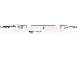 BENDIX 433091B trosas, stovėjimo stabdys 
 Stabdžių sistema -> Valdymo svirtys/trosai
8200087982