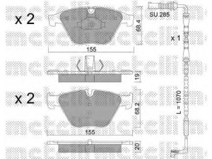 METELLI 22-0918-1K stabdžių trinkelių rinkinys, diskinis stabdys 
 Techninės priežiūros dalys -> Papildomas remontas