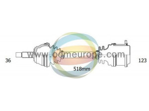 ODM-MULTIPARTS 18-211420 kardaninis velenas 
 Ratų pavara -> Kardaninis velenas
1J0407271HJ, 1J0407271HK, 1J0407451RX