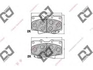 DJ PARTS BP1220 stabdžių trinkelių rinkinys, diskinis stabdys 
 Techninės priežiūros dalys -> Papildomas remontas
04465-60020, 04465-60110, 04465-YZZ53