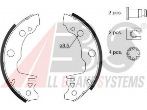 A.B.S. 8304 stabdžių trinkelių komplektas 
 Techninės priežiūros dalys -> Papildomas remontas
5501420, 4238.40, 7701 202 555