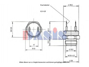 AKS DASIS 751404N temperatūros jungiklis, radiatoriaus ventiliatorius