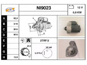 SNRA NI9023 starteris 
 Elektros įranga -> Starterio sistema -> Starteris
M2T30881, M3T30581, M3T30583, 2330001E00